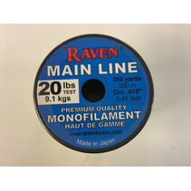 RAVEN 20 LBS MAIN LINE, 1/8LB SPOOL, HI-VIS YELLOW