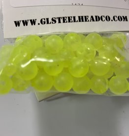 Great Lakes Steelhead Co. Great Lakes Steelhead co. Trick Em' Beads  6mm Atomic Yellow