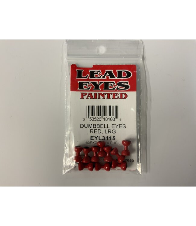 Wapsi (EYL3115) DUMBBELL EYES PAINTED RED  LARGE