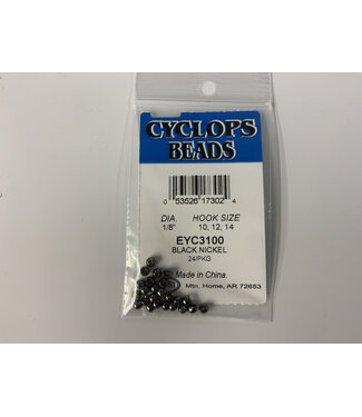 Wapsi CYCLOPS  BEADS 1/8" BLACK NICKEL (EYC3100)