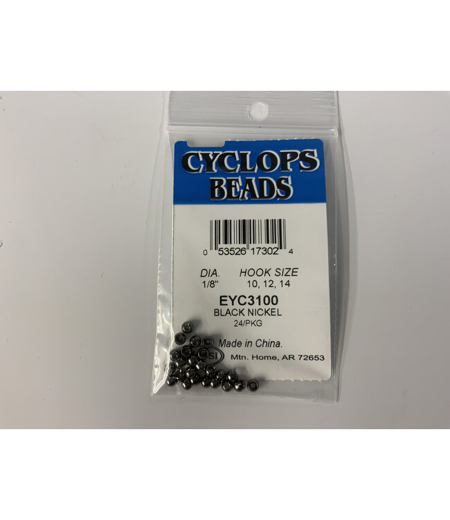 Wapsi CYCLOPS  BEADS 1/8" BLACK NICKEL (EYC3100)