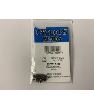 Wapsi CYCLOPS  BEADS 3/32" BLACK NICKEL (EYC1100)