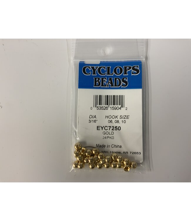 Wapsi CYCLOPS  BEADS 3/16" GOLD PLATED (EYC7250)
