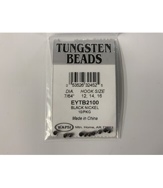 Wapsi TUNGSTEN BOMB.BEADS, 7/64" BLACK NICKEL (EYTB2100)