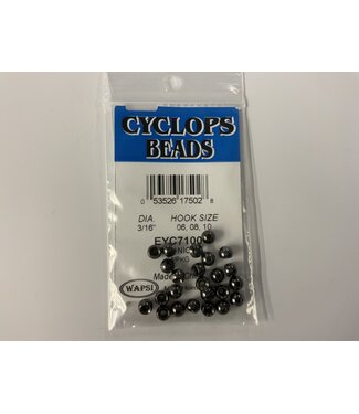 Wapsi CYCLOPS  BEADS 3/16" BLACK NICKEL (EYC7100)