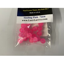7MM LAZY LARRY'S BEADS SIZZLING PINK
