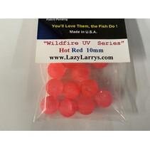 10MM LAZY LARRY'S BEADS HOT RED