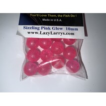 10MM LAZY LARRY'S BEADS SIZZLING PINK GLOW