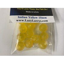 10MM LAZY LARRY'S BEADS INDIAN YELLOW