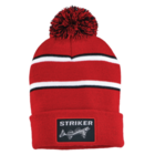 Striker Ice Striped Pom Hat Red/White