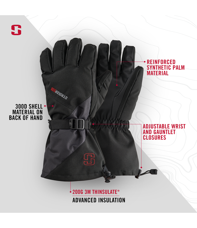 Striker Ice PREDATOR GLOVE  BLACK/GRAY  XL