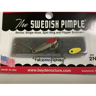 BAY DE NOC LURE CO. SWEDISH PIMPLE #2 1"" 1/10oz, NICKEL