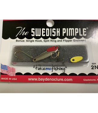 BAY DE NOC LURE CO. SWEDISH PIMPLE #2 1"" 1/10oz, NICKEL