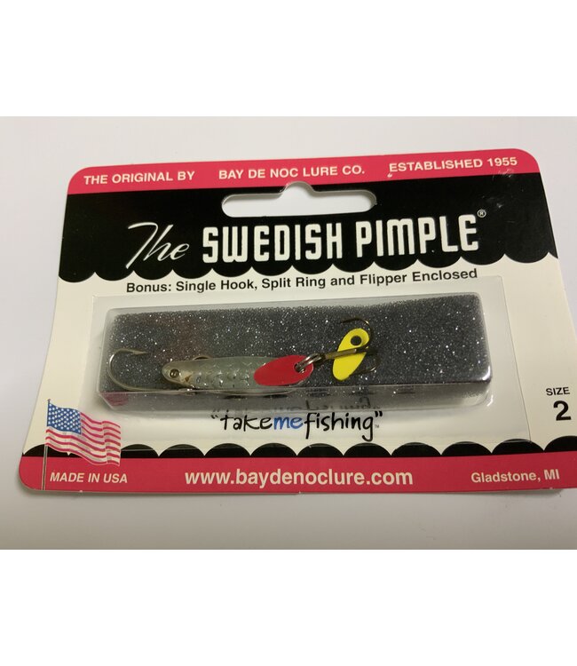 BAY DE NOC LURE CO. SWEDISH PIMPLE 1" HM.SIL.PLATE