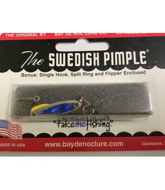BAY DE NOC LURE CO. SWEDISH PIMPLE SIL/BLUE 1' 1/10OZ