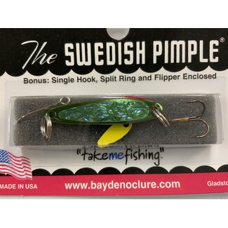 BAY DE NOC LURE CO. SWEDISH PIMPLE 3,   1 1/2"GREEN ICE
