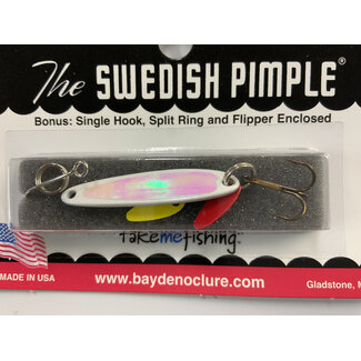 BAY DE NOC LURE CO. Swedish Pimple 3 Prism Pearl