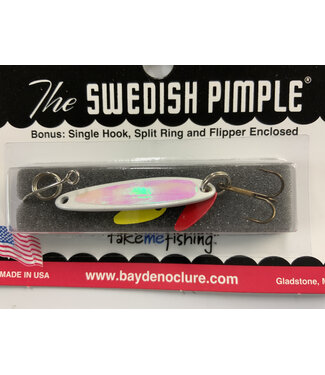 BAY DE NOC LURE CO. Swedish Pimple 3 Prism Pearl