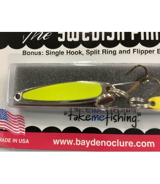 BAY DE NOC LURE CO. SWEDISH PIMPLE 1 1/2', 1/5oz, FLO YEL NICKEL
