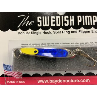 BAY DE NOC LURE CO. SWEDISH PIMPLE 3,  SIL/BLUE 1 1/2' 1/5OZ