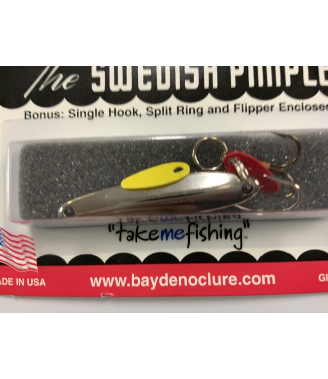 BAY DE NOC LURE CO. SWEDISH PIMPLE 3,  1 1/2', 1/5oz, NICKEL