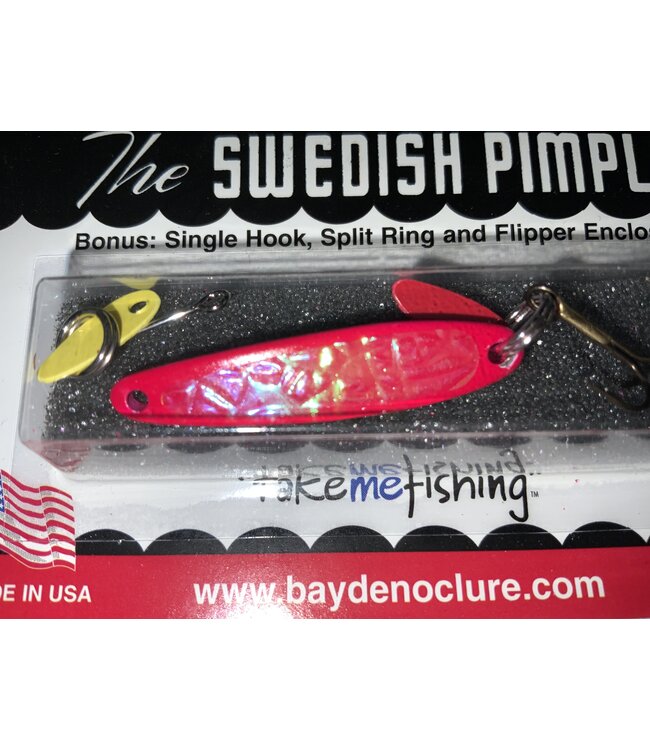 BAY DE NOC LURE CO. SWEDISH PIMPLE 1 1/2"MAGENTA ICE