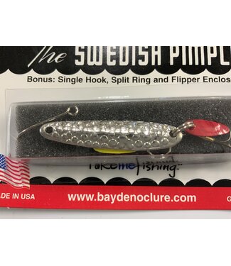 BAY DE NOC LURE CO. SWEDISH PIMPLE 1 1/2"HM.SILVER