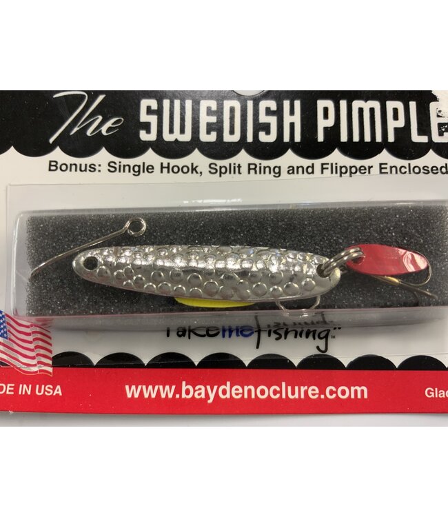 BAY DE NOC LURE CO. SWEDISH PIMPLE 1 1/2"HM.SILVER