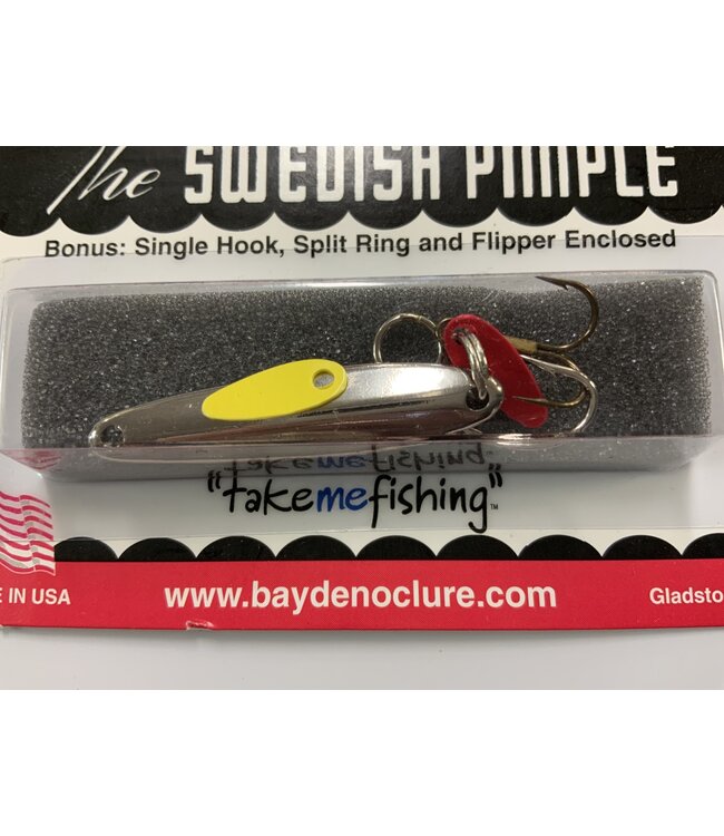 BAY DE NOC LURE CO. SWEDISH PIMPLE 3,  1 1/2', 1/5oz, NICKEL