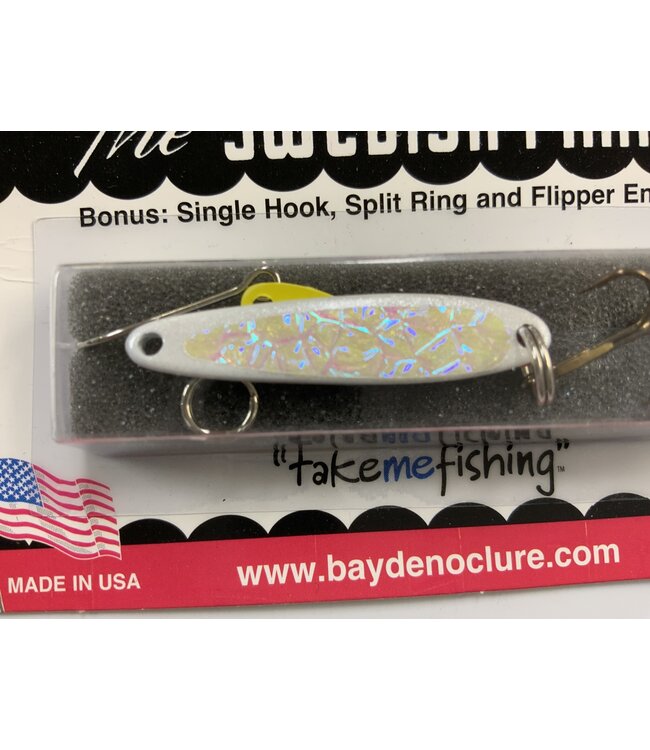 BAY DE NOC LURE CO. SWEDISH PIMPLE #3 WHITE ICE 1 1/2"" 1/5 OZ