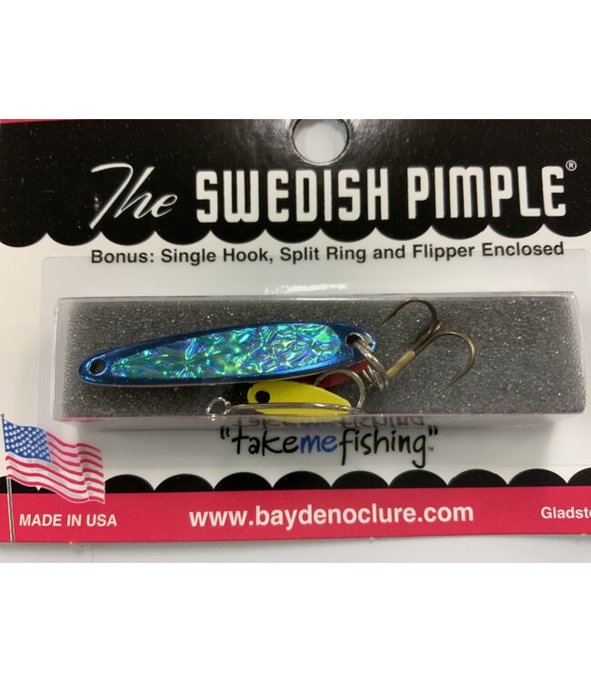 BAY DE NOC LURE CO. SWEDISH PIMPLE #3 BLUE ICE 1 1/2"" 1/5 OZ