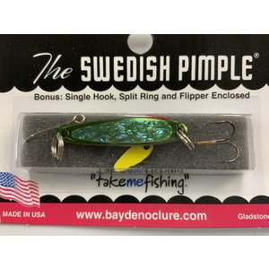 BAY DE NOC LURE CO. SWEDISH PIMPLE 3,   1 1/2"GREEN ICE