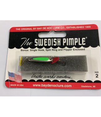 BAY DE NOC LURE CO. SWEDISH PIMPLE 1" KELLY GREEN SZ2
