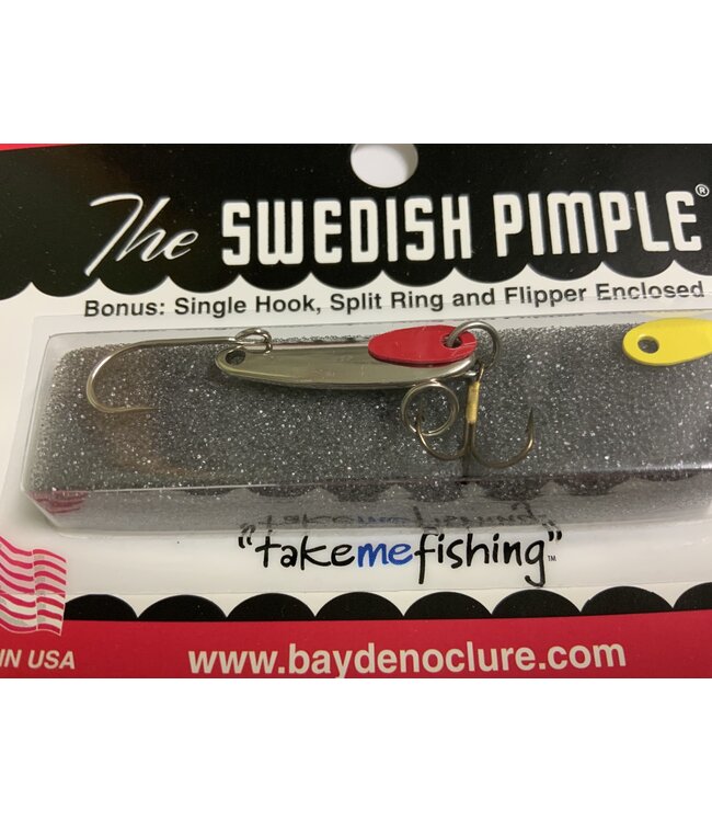 BAY DE NOC LURE CO. SWEDISH PIMPLE #2 1"" 1/10oz, NICKEL
