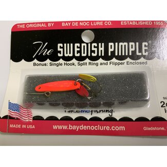 BAY DE NOC LURE CO. SWEDISH PIMPLE #2 ORANGE ICE 1/10OZ