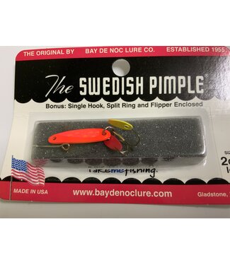 BAY DE NOC LURE CO. SWEDISH PIMPLE #2 ORANGE ICE 1/10OZ