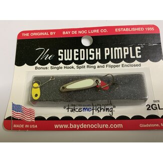 BAY DE NOC LURE CO. SWEDISH PIMPLE 1' 1 1/10 OZ LUMINOUS