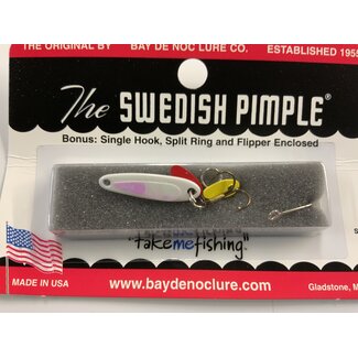 BAY DE NOC LURE CO. Bay De Noc 2PPRL Swedish Pimple Prism White Pearl