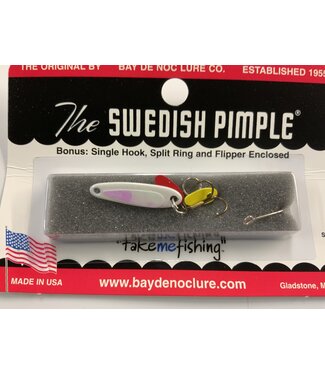 BAY DE NOC LURE CO. Bay De Noc 2PPRL Swedish Pimple Prism White Pearl