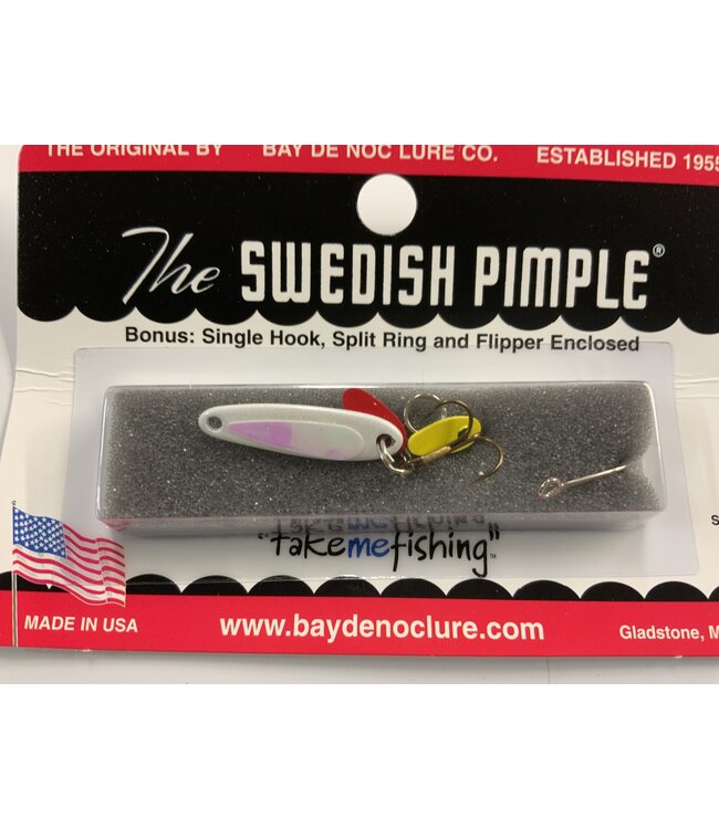 BAY DE NOC LURE CO. Bay De Noc 2PPRL Swedish Pimple Prism White Pearl