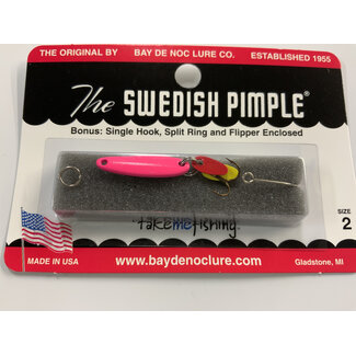 BAY DE NOC LURE CO. SWEDISH PIMPLE 2APINK 1" 1/10OZ ALL PINK