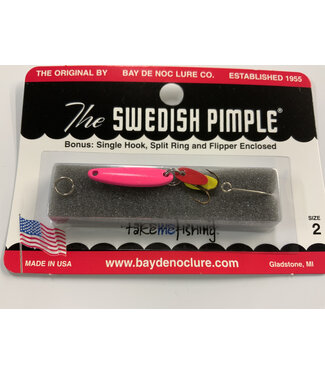 BAY DE NOC LURE CO. SWEDISH PIMPLE 2APINK 1" 1/10OZ ALL PINK