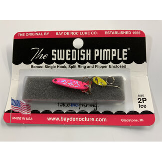 BAY DE NOC LURE CO. SWEDISH PIMPLE #2 PINK ICE 1/10OZ