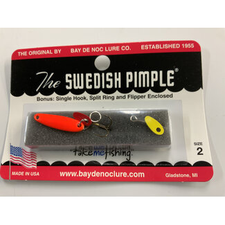 BAY DE NOC LURE CO. SWEDISH PIMPLE 1" FLO.ORANGE SZ2