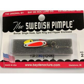 BAY DE NOC LURE CO. SWEDISH PIMPLE 1" PEARL FLO.OR