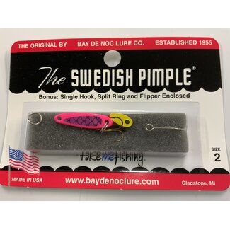 BAY DE NOC LURE CO. SWEDISH PIMPLE 1" PINK SCALES SZ2
