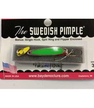 BAY DE NOC LURE CO. SWEDISH PIMPLE 1 1/2"KELLY GRN
