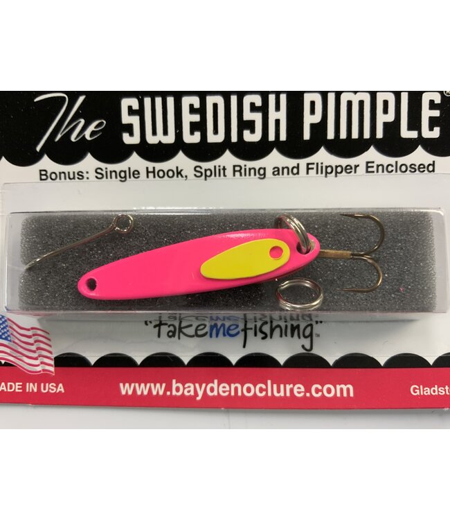 BAY DE NOC LURE CO. SWEDISH PIMPLE 3,  1 1/2"ALL PINK