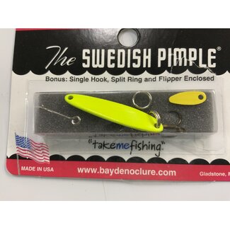 BAY DE NOC LURE CO. SWEDISH PIMPLE 3,   1 1/2"FLO.YELLW