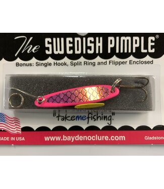 BAY DE NOC LURE CO. SWEDISH PIMPLE 3,  1 1/2"PINKSCALE